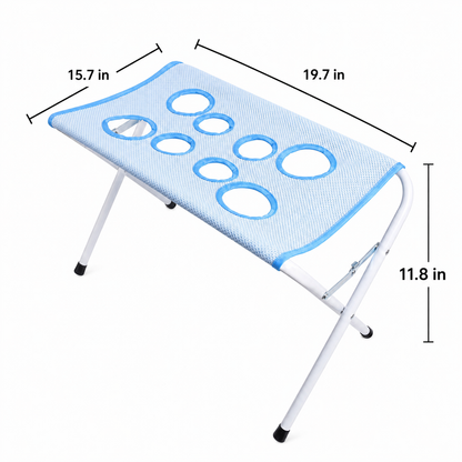 Foldable Pet Grooming & Bathing Stand — Non-Slip Mesh with Paw Cut-Outs